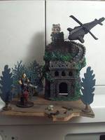Wolfenstein. Destroying Castle Wolfenstein (Wolfenstein) Custom Diorama / Playset