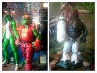 Teenage Mutant Street Fighter Turtles...Mi-Kenangelo & Raph-Ryu (Teenage Mutant Ninja Turtles) Custom Action Figure