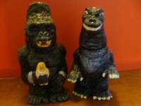 Daikaiju Vs Giant Ape Salt & Pepper Shaker Set  No.2 (Godzilla) Custom Other