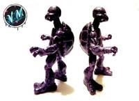 TMNT Adventures Stump Wrestling Raphael Black & Purple Costume (Teenage Mutant Ninja Turtles) Custom Action Figure
