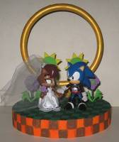 Sonic and Sally Wedding Cake Topper (Sonic) Custom Diorama / Playset