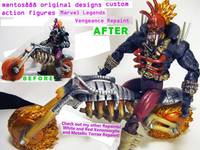 360 Degree Video of Ghost Rider, Vengeance, and Motorcycle Repaints (Marvel Legends) Custom Action Figure
