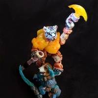 All Dogs Must Beg! Ocicat (Original) Custom Miniature / Figurine
