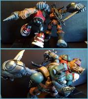 Bebop & Rocksteady (Teenage Mutant Ninja Turtles) Custom Statue / Bust