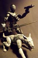6" Snake Eyes V2 and Super Pose-Able Wolf (G.I. Joe) Custom Action Figure