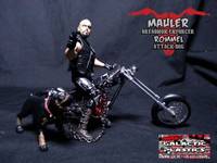 MAULER Dreadnoks Enforcer with ROMMEL Attack Dog (G.I. Joe) Custom Action Figure