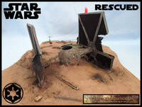 Crashed Tie Fighter (Star Wars) Custom Diorama / Playset