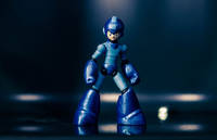 Mega Man Action Figure 4.75" Metallic Version (Megaman) Custom Action Figure [Dark lighting Megaman]