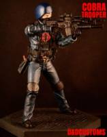 COBRA BLACK MASK RED logo MALE TROOPER 6" 1:12TH SCALE (G.I. Joe) Custom Action Figure [CUSTOM GI JOE COBRA TROOPER STYLE 6]