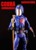 COBRA Helmet COBRA COMMANDER Classic 6" 1:12TH SCALE (G.I. Joe) Custom Action Figure [CUSTOM GI JOE MARVEL LEGENDS BLACK SERIES STYLE 6" INCH COBRA  COBRA COMMANDER 1:12th SCALE]