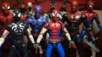 Bullet Points Spider-Man (Marvel Legends) Custom Action Figure [Group shot]
