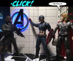 Light-Up 'Avengers' Base (Marvel Select) Custom Diorama / Playset