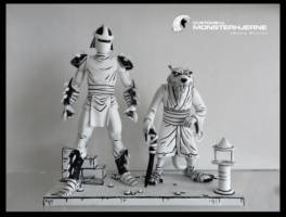 NECA Black/white Shredder vs Splinter (Teenage Mutant Ninja Turtles) Custom Action Figure