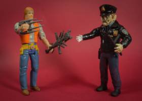 Maniac Cop (Horror) Custom Action Figure [Maniac cop With chuck norris kenner]
