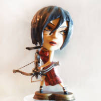 Ada Wong - Exclusive Chibi Custom Action Figure from game Resident Evil (Resident Evil) Custom Miniature / Figurine