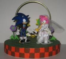 Sonic & Amy Wedding Cake Topper (Sonic) Custom Action Figure