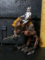 Battle Damaged AT-RT Walker & Arf Driver (Star Wars Clone Wars) Custom Vehicle