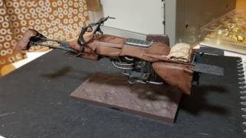 Star Wars Scout Trooper w/Speeder Bike (Star Wars) Custom Action Figure [Left Side of Speeder Bike]