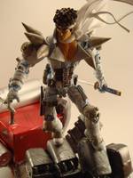 Jin Saotome w/ robot hand display base (Marvel vs Capcom) Custom Action Figure