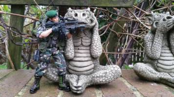 Lt Falcon In the field (G.I. Joe) Custom Diorama / Playset