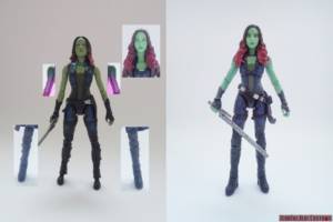 Gamora (Marvel Legends) Custom Action Figure [Gamora custom action figure before and after]