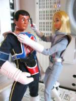 Doctor Barbie Space Ranger (Barbie) Custom Action Figure [this is a picture I took which is part of a video I made for my 'Gary Anderson's Custom Figures' Facebook page.]