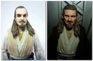 Qui Gon Jinn headsculpt for SWBS 6 inch (Star Wars) Custom Action Figure