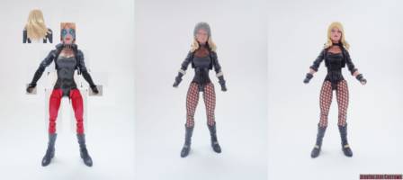 Black Canary (DC Universe) Custom Action Figure [Black Canary custom action figure before and after]
