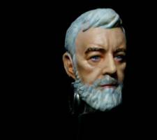 Star wars Black series 6" Old Ben Obi Wan Kenobi head (Star Wars) Custom Action Figure