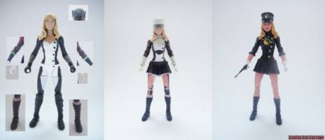 Lady Blackhawk (DC Universe) Custom Action Figure [Lady Blackhawk custom action figure before and after]